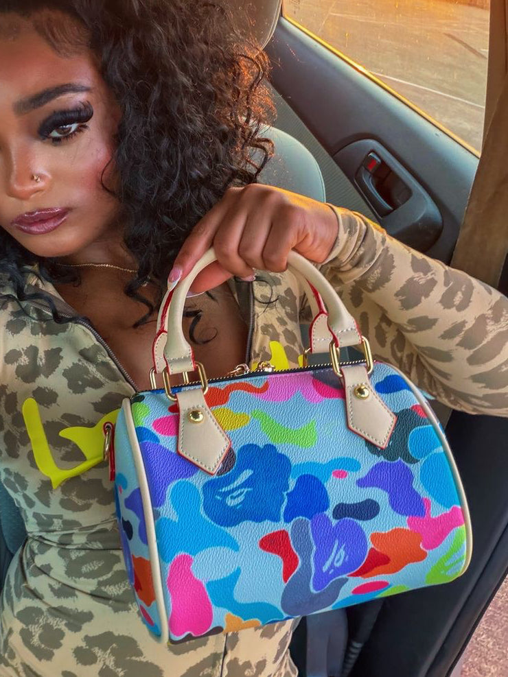 Colorful camo mini bag