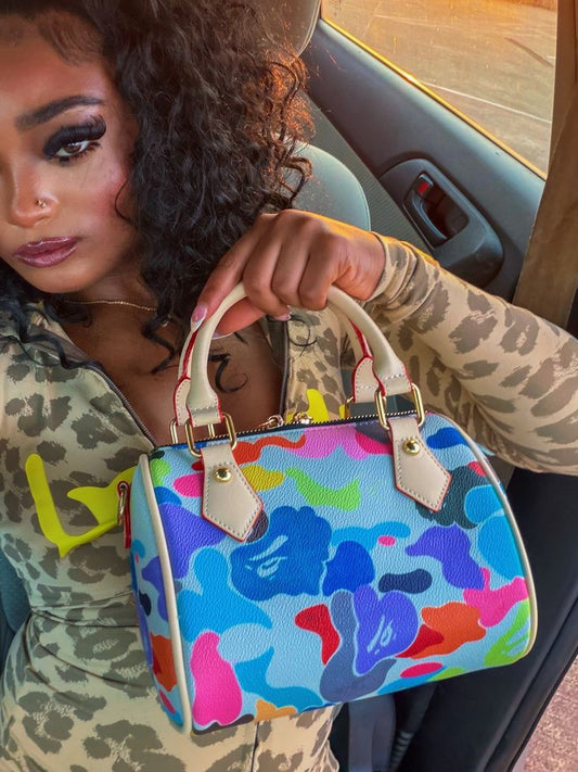 Colorful camo mini bag